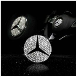  LbsAMP Cristal Bling Autocollant Accessoire Voiture Interieur  49mm Autocollant Logo Mercedes Benz Emblème de Volant pour Mercedes-Benz A  E S CLA CLS GLA GLB GLC GLE GLS SL