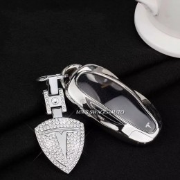 1pc luxe cristal diamant artificiel amour voiture porte-clés